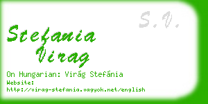 stefania virag business card