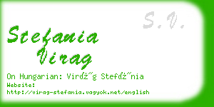 stefania virag business card